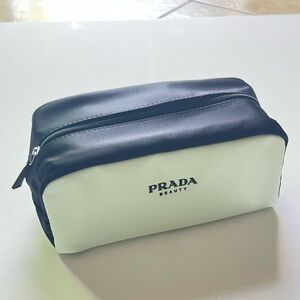 Prada Beauty Green Cosmetic Makeup Bag Toiletry Case